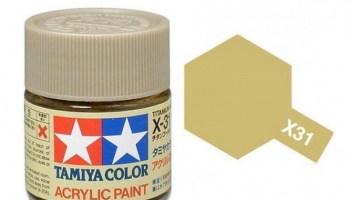 X-31 Titanium Gold Acrylic Paint Mini X31 - Tamiya