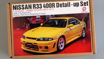 Nissan R33 400R Detail-up Sets For T R33 24145 (Resin+PE+Decals+Metal parts) - Hobby Design