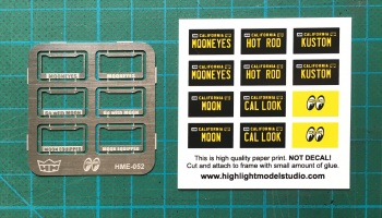 MOONEYES license plate frames + plates - Highlight Model Studio