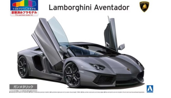 '11 Lamborghini Aventador (Gun Metallic) Pre-painted - Aoshima