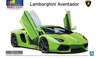 '11 Lamborghini Aventador (Green) Pre-painted 1/24 - Aoshima