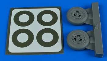 1/32 Spitfire Mk.IX wheels (3-spoke) & paint masks for TAMIYA kit