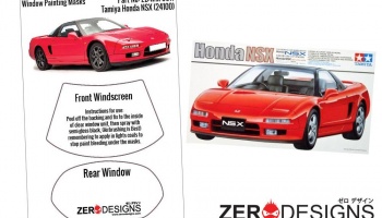 Honda NSX Window Painting Masks (Tamiya 24100) - Zero Paints