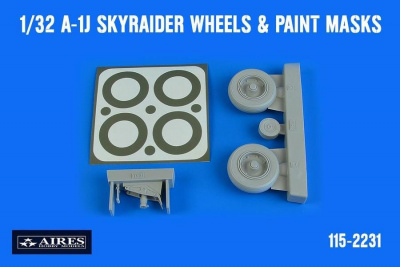 1/32 A-1J Skyraider wheels & paint masks for TRUMPETER kit