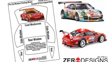 Porsche 911 GT3 Pre Cut Window Painting Masks (Fujimi) - Zero Paints