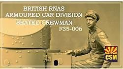1/35 British RNAS Armoured Car Division seated crewman