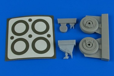 1/48 A-1J Skyraider wheels & paint masks for TAMIYA kit