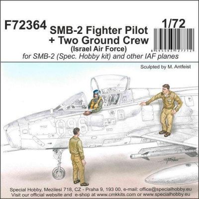 1/72 SMB-2 Fighter Pilot + Two Ground Crew (Israel Air Force)
