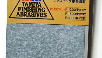 Finishing Abrasives  1200 1x, 1500 2x, 2000 2x - Tamiya