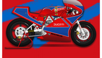 Ducati 750 TT1 [1983] 1/9 - Model Factory Hiro