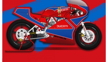 Ducati 750 TT1 [1983] 1/9 - Model Factory Hiro