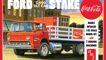 FORD C600 STAKE BED W/COCA-COLA MACHINES 1:25 SCALE MODEL KIT - AMT