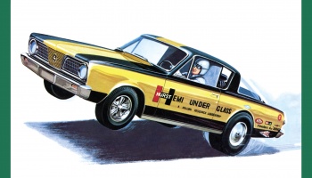 SLEVA 168,-Kč 20% DISCOUNT PLYMOUTH BARRACUDA "HEMI UNDER GLASS"1966 1:25 - AMT