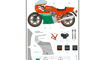DUCATI 900 Mike Hailwwod Replica 1/12 Decals - Blue Stuff