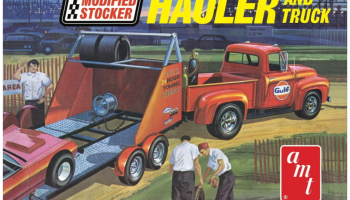 1953 Ford Pickup "Modified Stocker Hauler and truck" Gulf 1/25 - AMT
