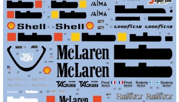 McLaren TAG Porsche MP4/2C McLaren Racing Limited Team  1:20 sponsored by Marlb*** #1, 2 - Shunko Models