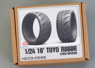 18' Toyo R888R (245/40 R18) Tires 1/24 - Hobby Design