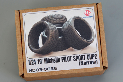 19' Michelin Pilot Sport Cup 2 Tires (Narrow) 1/24 - Hobby Design