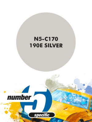 190E Silver Metallic Paint for airbrush 30ml - Number Five