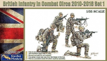 SLEVA 120,- Kč 30% DISCOUNT - BRITISH INFANTRY IN COMBAT CIRCA 2010-2016 SET 1 1/35  – Gecko Models