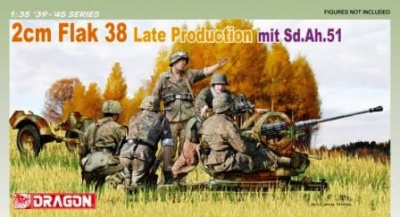 2 cm FlaK 38 Late Production mit Sd.Ah.51 1:35 - Dragon