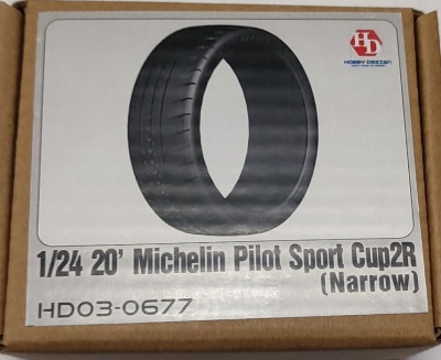 20' Michelin Pilot Sport Cup2-R Tires（Narrow) 1/24 - Hobby Design