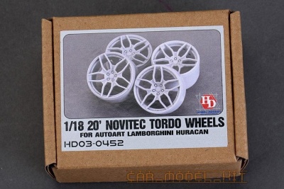 20' Novitec Torado Wheels ( For Autoart Lamborghini Huracan) 1/18 - Hobby Design