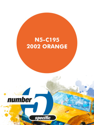 2002 Orange Paint for airbrush 30ml - Number Five