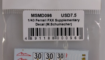 FXX #30 Decal(M.Schumacher) 1/43  - MSM Creation