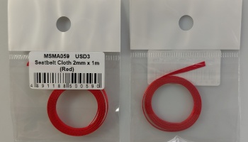 Seatbelt cloth 2mm x 1m (Red) - MSM Creation