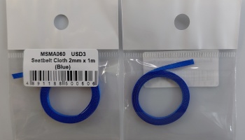 Seatbelt cloth 2mm x 1m (Blue) - MSM Creation