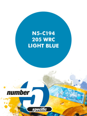 205 WRC Light Blue Paint for airbrush 30ml - Number Five