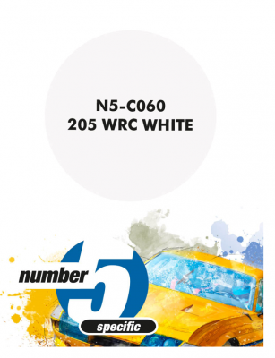 205 WRC White  Paint for Airbrush 30 ml - Number 5