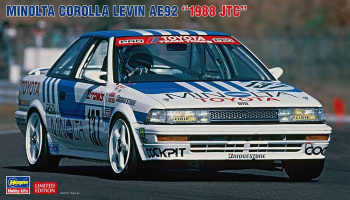 SLEVA 260,-Kč 31% DISCOUNT - Minolta Corolla Levin AE92 “1988 JTC” 1/24 - Hasegawa