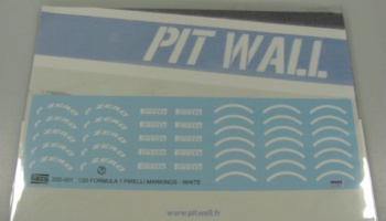 SLEVA 20% DISCOUNT - Pirelli F1 Markings White - PIT WALL