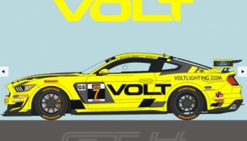 Ford Mustang GT4 Volt Racing 2018 for Tamiya 24354 1/24 - Blue Stuff