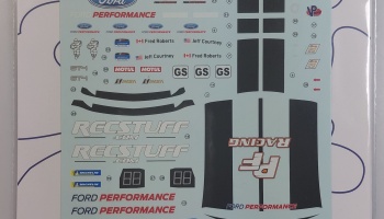 FORD Mustang GT4 PF Racing 2019  Decals 1/24 - Blue Stuff