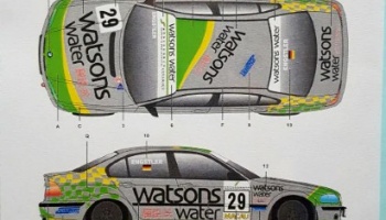 SLEVA 28%(157,-Kč) DISCOUNT- BMW 320i E46 Macau Guia 2002 Team Schubert 1/24 - SK Decals