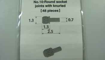 Metal Rivet No.10 Round Socket Joints With Knurled-L -  Model Factory Hiro