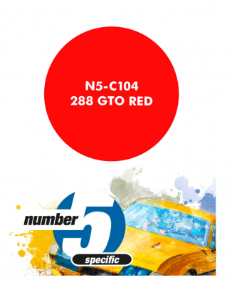 288 GTO Red  Paint for Airbrush 30 ml - Number 5