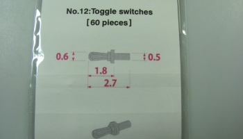 Metal Rivet No.12 Toggle Switches - Model Factory Hiro