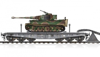 Schwere Plattformwagen Type SSyms 80 & Pz.Kpfw.VI Ausf.E Tiger I 1:72 - Hobby Boss