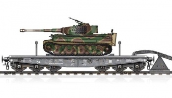 SLEVA  20% DISCOUNT - Schwere Plattformwagen Type SSyms 80 & Pz.Kpfw.VI Ausf.E Tiger I 1:72 - Hobby Boss