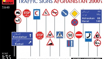 1/35 Traffic Signs. Afghanistan 2000's - Miniart