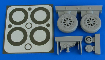1/32 A1H Skyraider wheels & paint masks for TRUMPETER kit