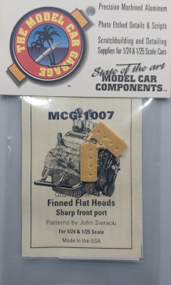 30% SLEVA 30% DISCOUNT - Finned Flat Heads, Sharp Front Port 1/24 - 1/25 - Model Car Garage