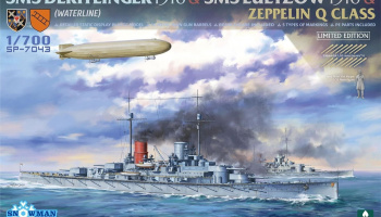 1/700 SMS Derfflinger 1916 + SMS Lützow 1916 + Zeppelin Q-class (Waterline) Limited - Takom