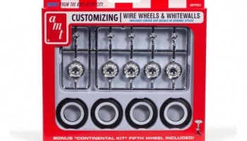 KH Wire Wheels & Tires Parts pack 1/25 - AMT