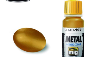 METALLIC Brass Metal Acrylics  (17 ml) - AMMO Mig