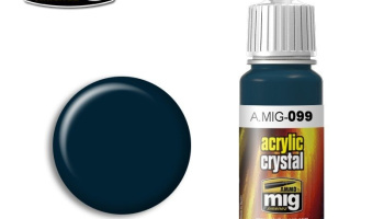 CRYSTAL Black Blue 0099 (and Tail Light Off) Metal Acrylics  (17 ml) - AMMO Mig